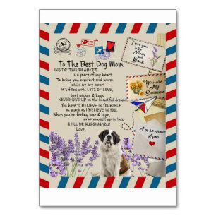To My Dog Mum Gift, Dog Lover Gift, Mum Cute Gift Table Number