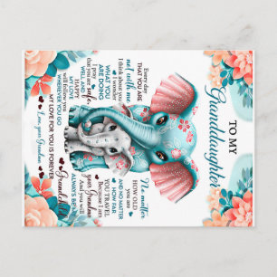 To My Elephant Daughter Gift, Daughter Birthday Postcard
