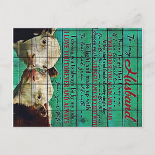 To My Family Decoration   To My Husband Design Postcard