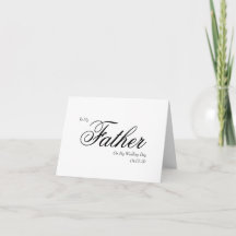To My Father On My Wedding Day Elegant Script