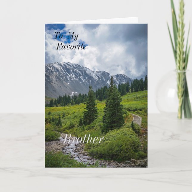 To my Favourite Brother Folded Greeting Card (Front)