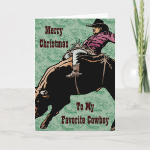 To My Favourite Cowboy Holiday Card