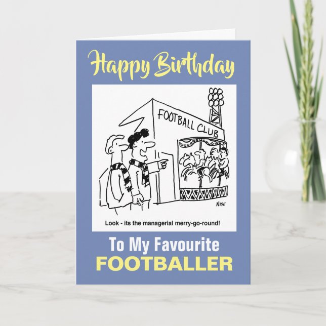 To My Favourite Footballer - Happy Birthday Card (Front)