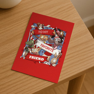 To My Favourite Friend Funny Animal Sports Fans Postcard