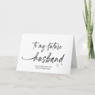 To My Future Husband From Bride on Wedding Day Car Card