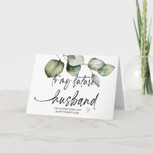 To My Future Husband From Bride on Wedding Day Car Card