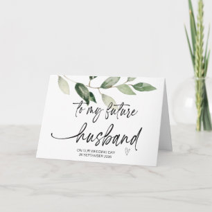 To My Future Husband From Bride on Wedding Day Card