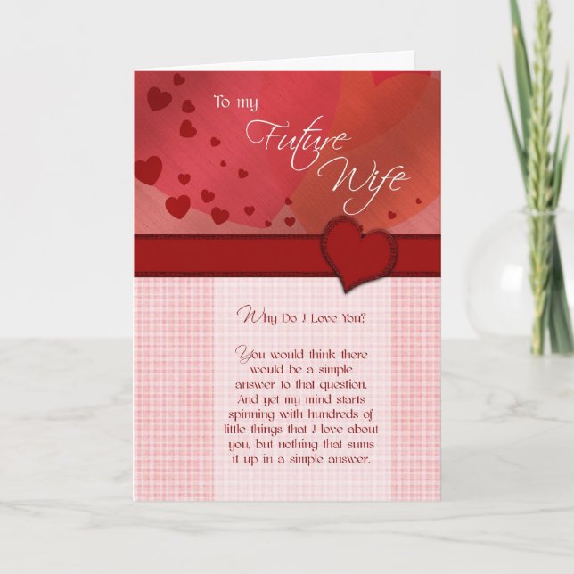 To my future wife Why do I love you Card (Front)