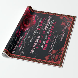 To My Girlfriend Birthday Gift, Couple Love Gift Wrapping Paper