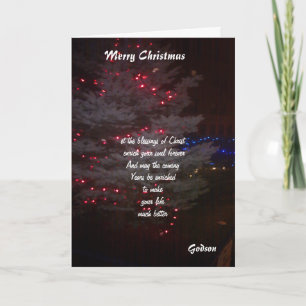 to my godson  Christmas cards