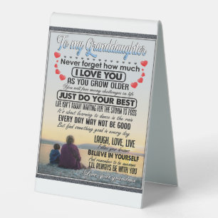 To My Granddaughter, Baby Girl Birthday Gift Idea