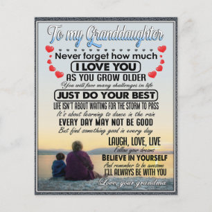 To My Granddaughter, Baby Girl Birthday Gift Idea Flyer