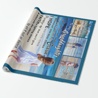 To My Granddaughter Beach And Sea My Sunshine Wrapping Paper