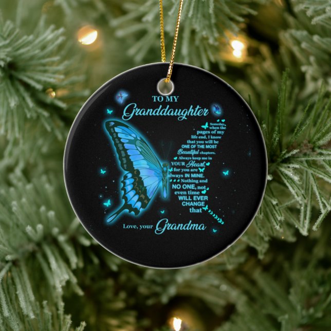 To my granddaughter ceramic ornament (Tree)