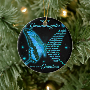 To my granddaughter ceramic ornament