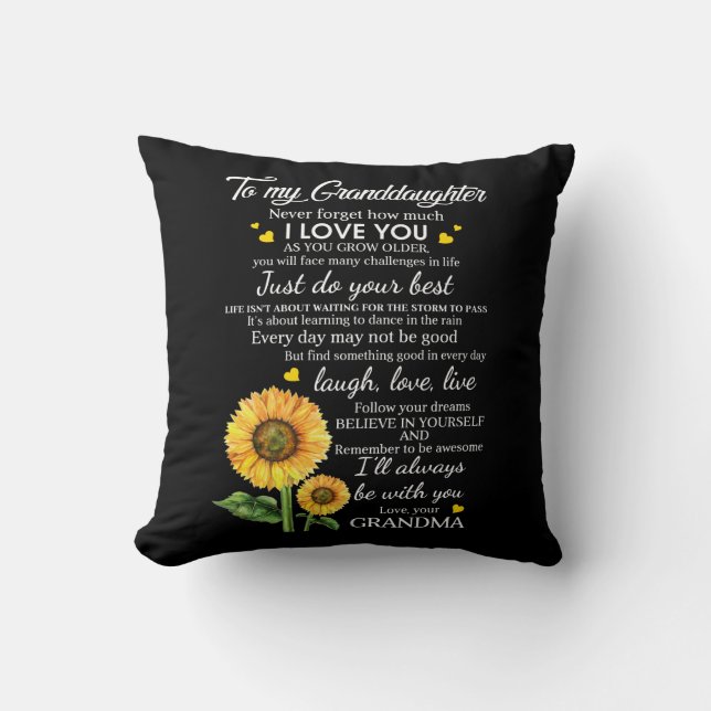 To My Granddaughter Cushion (Front)