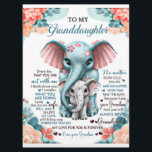 To My Granddaughter Elephant Birthday Gift Idea Menu<br><div class="desc">To My Granddaughter Elephant Birthday Gift Idea</div>