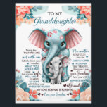 To My Granddaughter Elephant Birthday Gift Idea Menu<br><div class="desc">To My Granddaughter Elephant Birthday Gift Idea</div>
