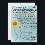 To My Granddaughter Gift, Grandkids Birthday Gift Holiday Card<br><div class="desc">To My Granddaughter Gift,  Grandkids Birthday Gift</div>