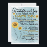 To My Granddaughter Gift, Grandkids Birthday Gift Holiday Card<br><div class="desc">To My Granddaughter Gift,  Grandkids Birthday Gift</div>