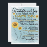 To My Granddaughter Gift, Grandkids Birthday Gift Holiday Card<br><div class="desc">To My Granddaughter Gift,  Grandkids Birthday Gift</div>