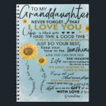 To My Granddaughter Gift, Grandkids Birthday Gift Notebook<br><div class="desc">To My Granddaughter Gift,  Grandkids Birthday Gift</div>