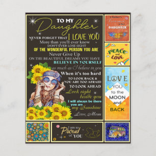 To My Granddaughter Sunflower Birthday Gift Idea Flyer