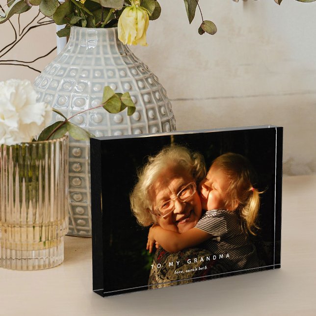 To My Grandma Custom Photo Block (To My Grandma Custom Photo Block)