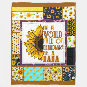 To My Grandma Gift,Grandmother Gift,Sunflower Love Fleece Blanket