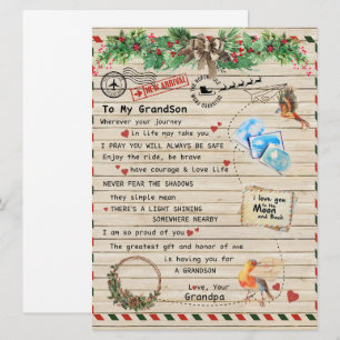 To My Grandson Gift,Grandson And Grandpa,Bird Love