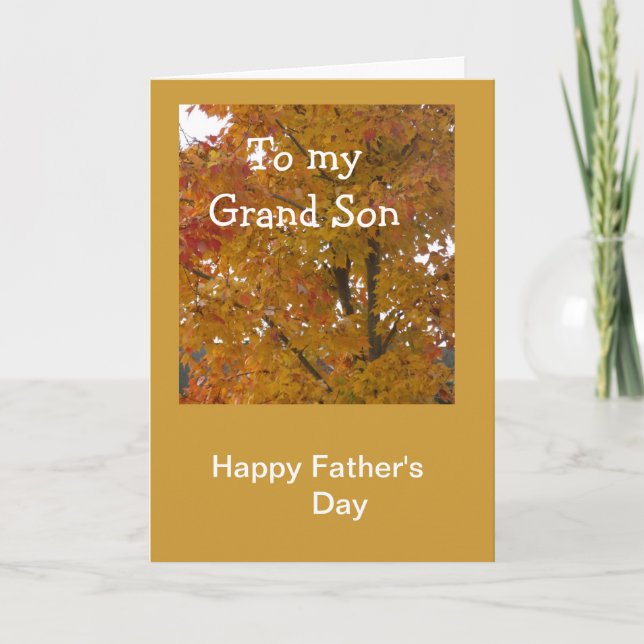 To My GrandSon, Happy Father's Day Card (Front)