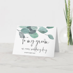 To My Groom From Bride Getting Married Our Wedding Card