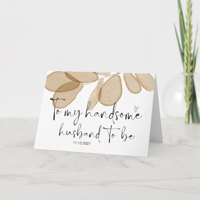 To My Groom Husband Wedding Day Getting Married Card (Front)