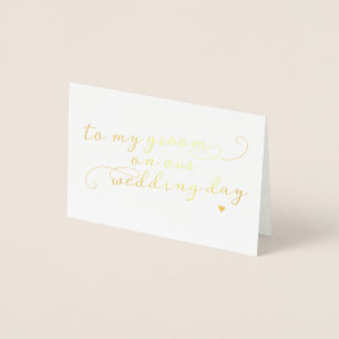 To My Groom On Our Wedding Day Card