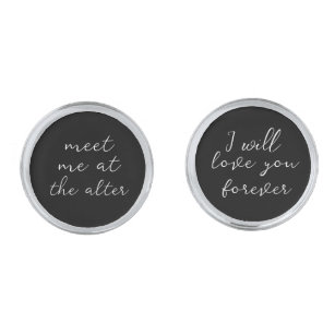 To My Groom On Our Wedding Day Gift Silver Finish Cufflinks