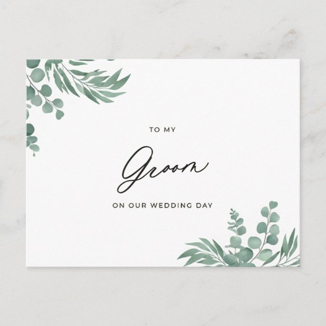 To My Groom Wedding Day Card  (Front)