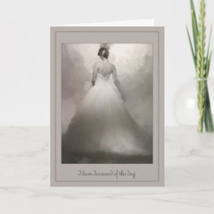 To my Husband Beautiful Bride dreaming wedding Card