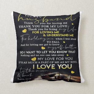 To my Husband Best Gift For Husband Cushion