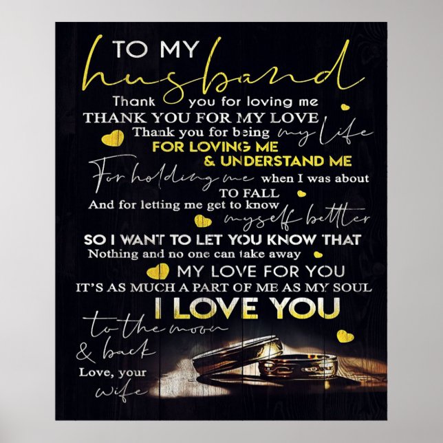 To my Husband | Best Gift For Husband Poster (Front)