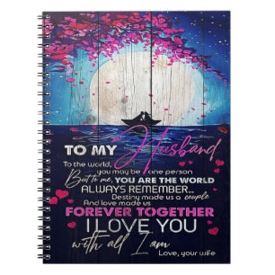 To My Husband Birthday Gift Letter To Husband Notebook