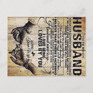 To My Husband Birthday Gift To Husband Announcement Postcard