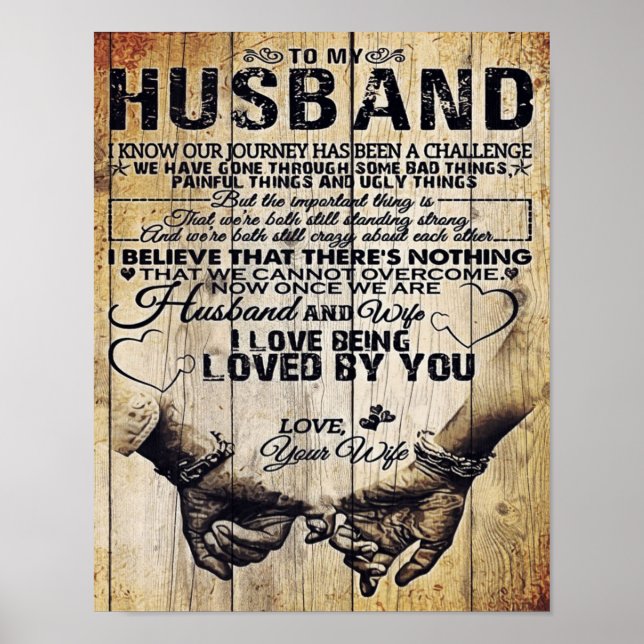 To My Husband | Birthday Gift To Husband | Poster (Front)