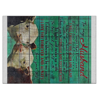 To my Husband | Cute Family Present Cutting Board