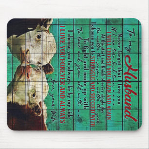 To my Husband Cute Family Present Mouse Pad