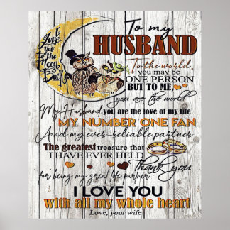 To my Husband | Cute Family Present Poster