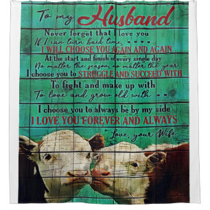To my Husband Cute Family Present Shower Curtain