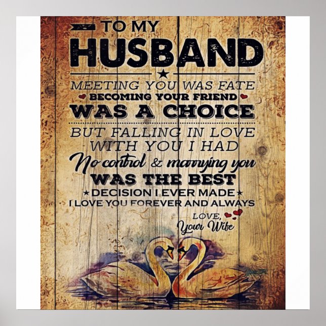 To my Husband Decor | Anniversary Present (Front)