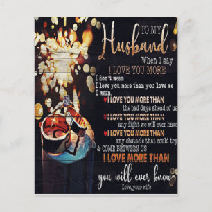 To My Husband Decor, Love Quotes Letter Flyer