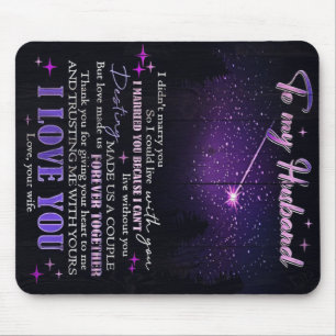 To My Husband Decor, Love Quotes Letter Mouse Pad