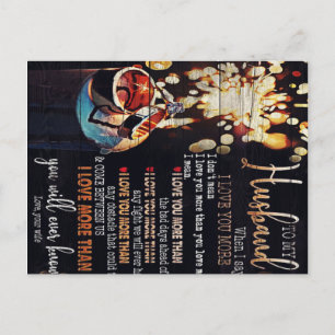 To My Husband Decor, Love Quotes Letter Postcard